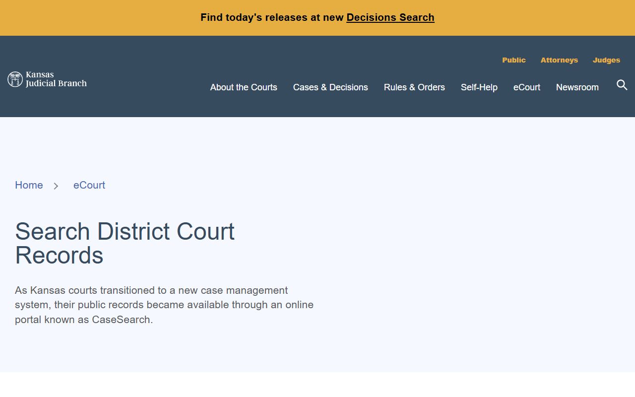 Wilson County court records after jail arrest Kansas district court records access